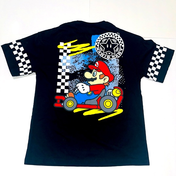 Super Mario Kart Men’s, Black Short Sleeve T-Shirt, Size Medium, Nintendo Hybrid - Picture 2 of 6